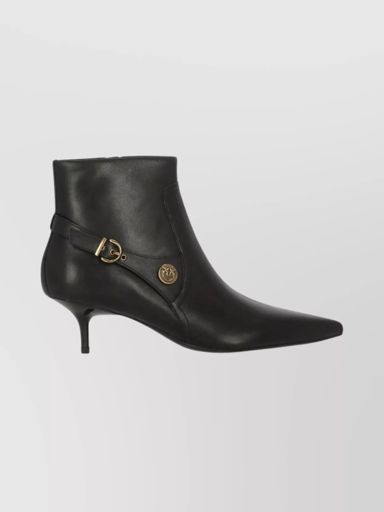 Pinko Stylish Ankle Boots Kitten Heel In Black