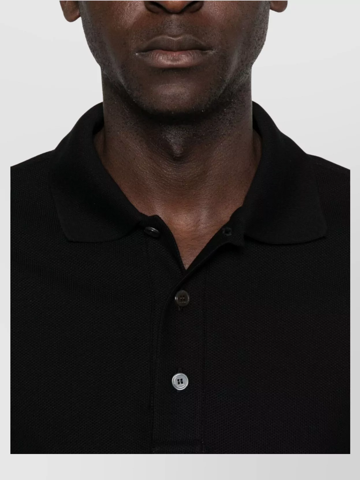 Lanvin Short Sleeve Polo Shirt With Ribbed Collar