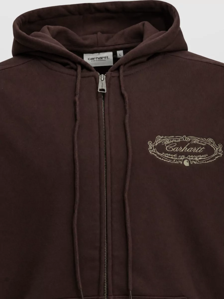 Carhartt Wip Cotton Hooded Zip-Up Sweatshirt