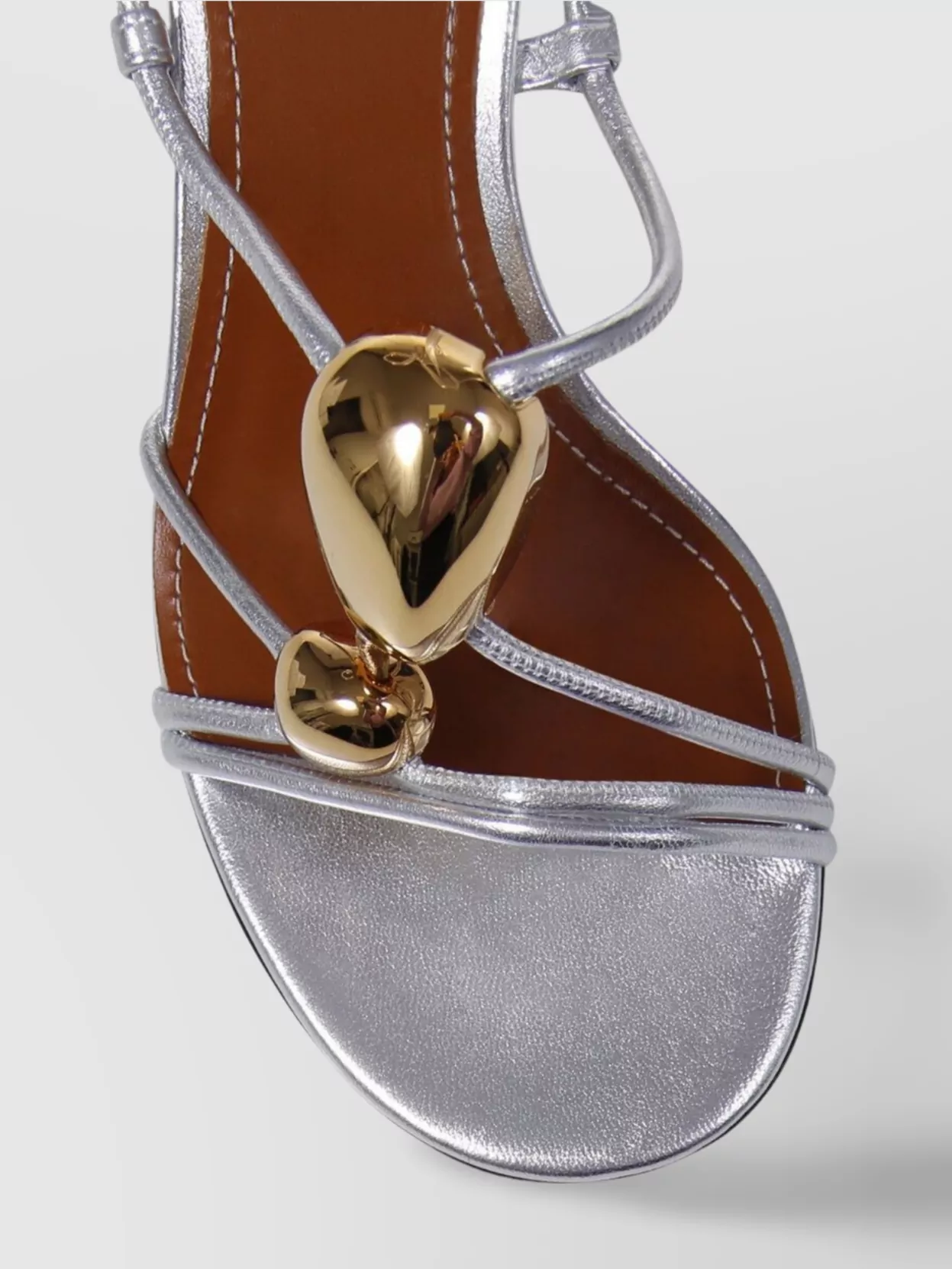 Zimmermann Gleam Sandal 65 With Decorative Metallic Sculpted Heel