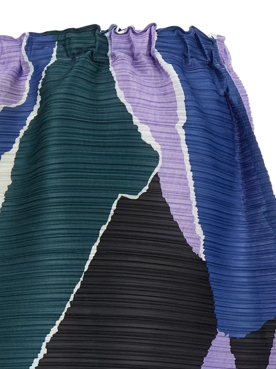 Pleats Please Issey Miyake Printed Pleated Midi Skirt