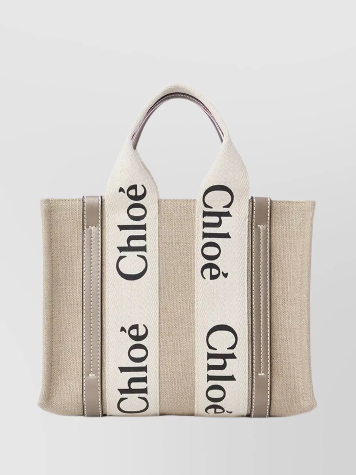 Shop Chloé Versatile Woody Tote Bag With Adjustable Strap In Cream
