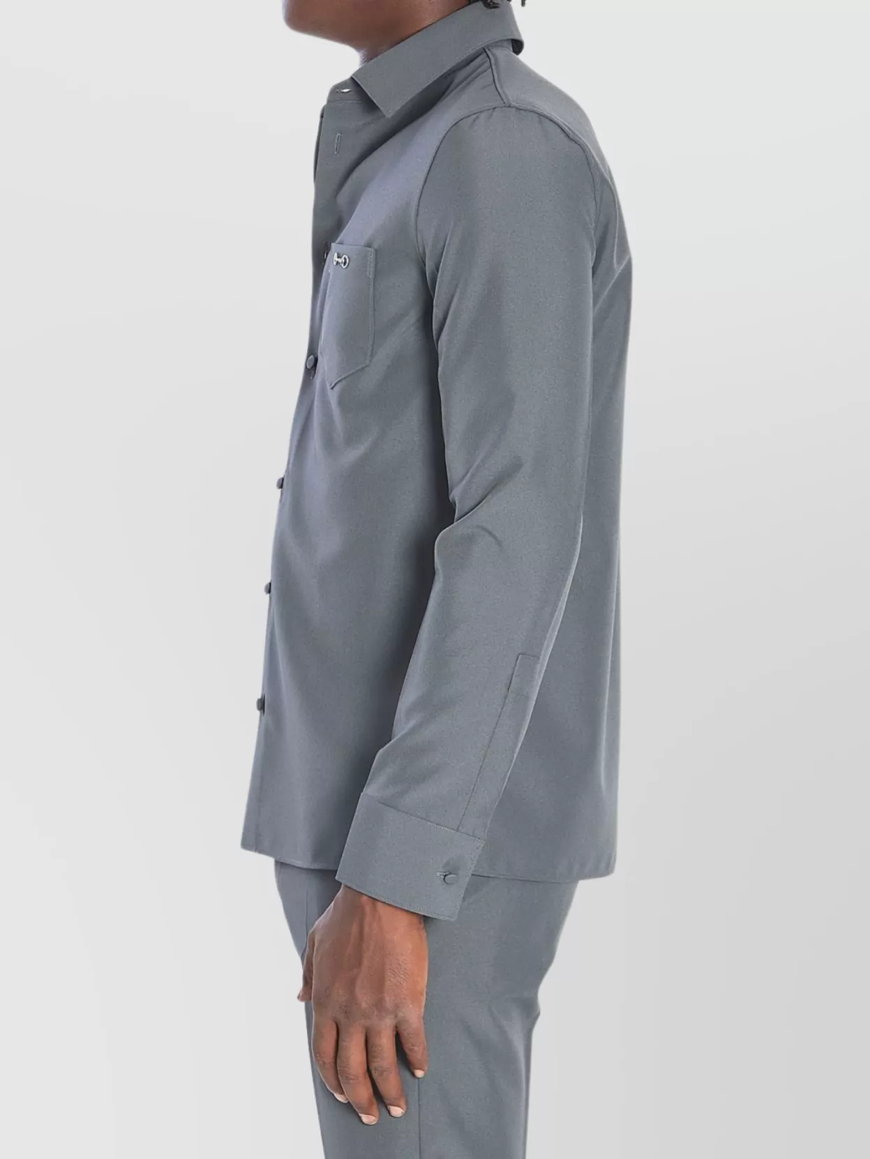 Gucci Technical Fabric Shirt Featuring Horsebit Detail