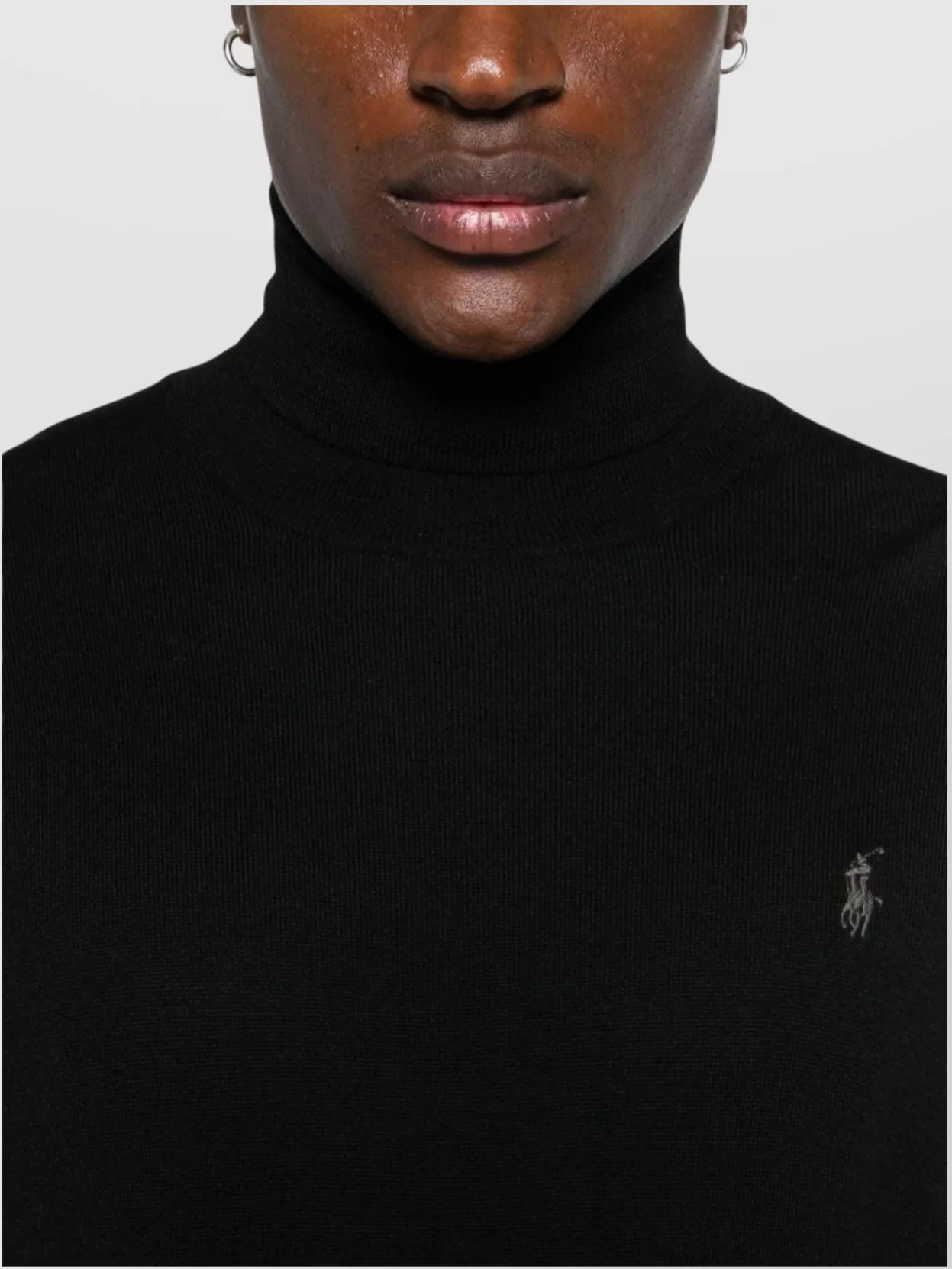 Polo Ralph Lauren Ribbed Wool High Neck Long Sleeve Sweater