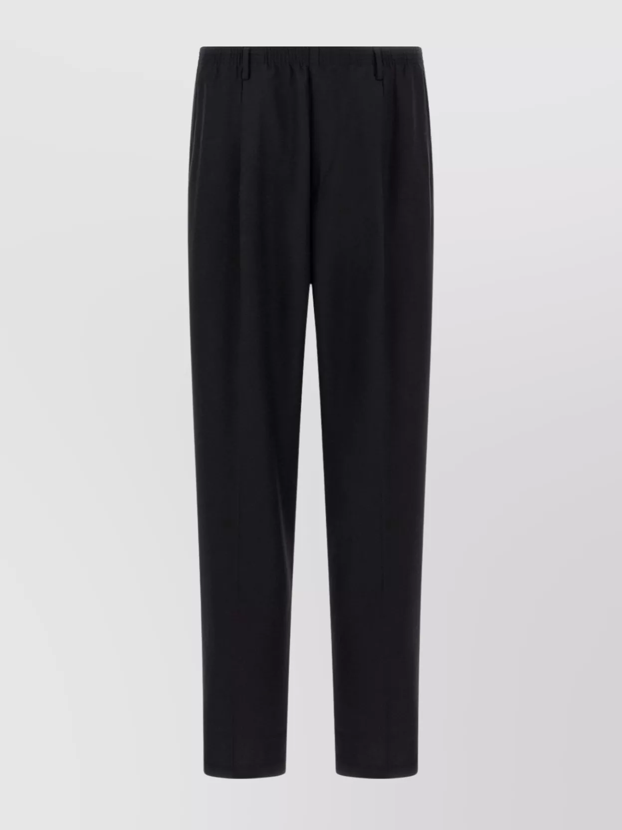 Cellar Door 'lucio' Pleated Front Trousers With Belt Loops In Black