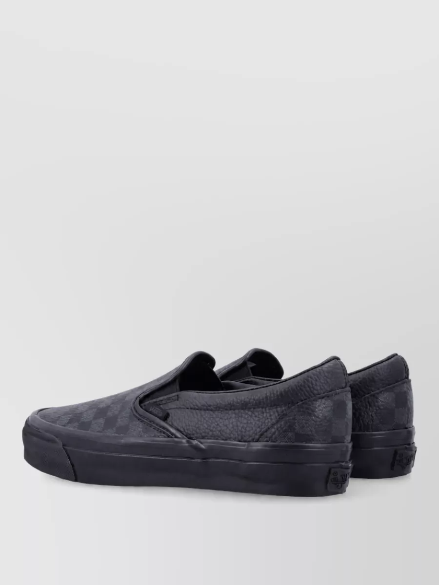 Vans Leather Checkerboard Slip-On Sneakers