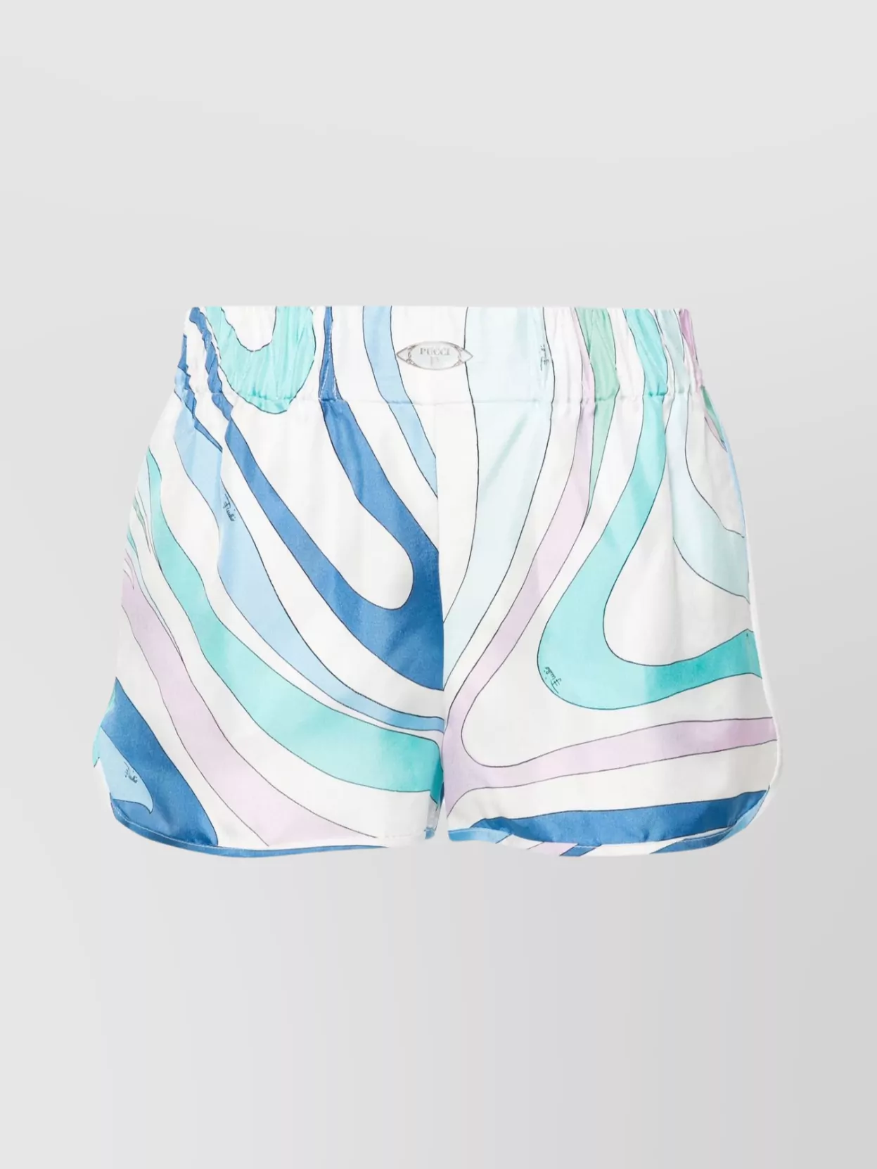 Shop Emilio Pucci Elasticated Waist Marble Print Relaxed Fit Shorts