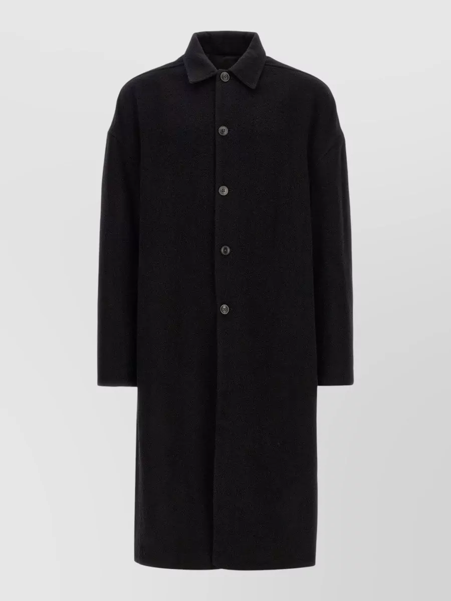 Rick Owens virgin wool straight coat