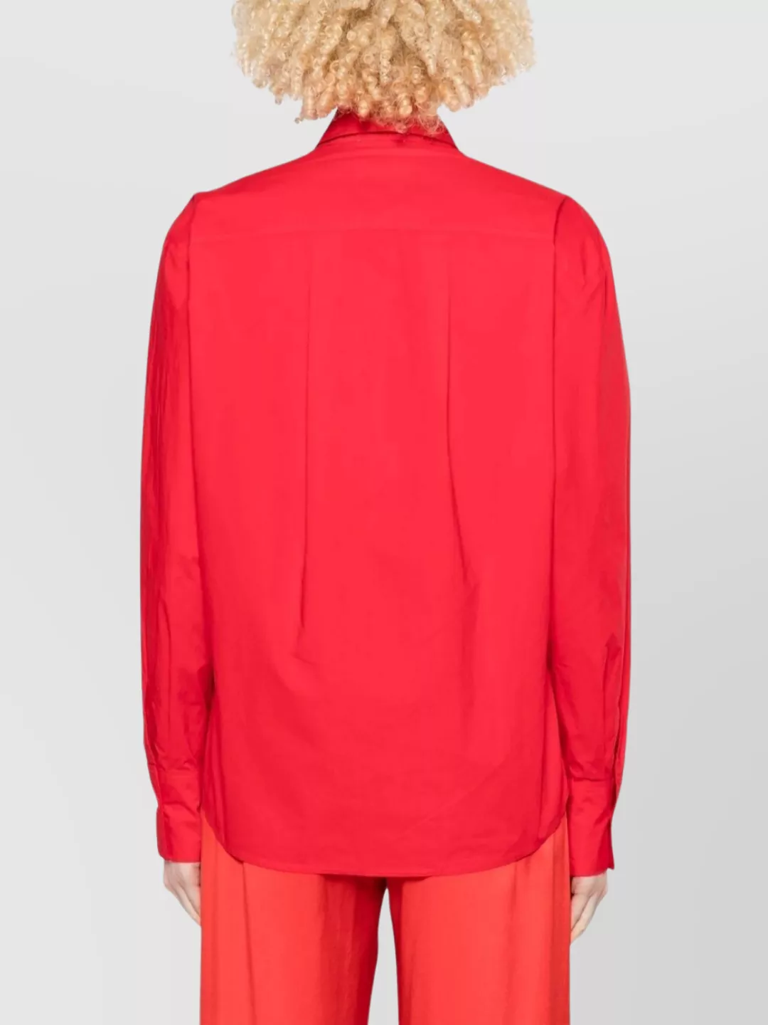 Forte Forte Pleated Collared Cotton Shirt With Long Sleeves