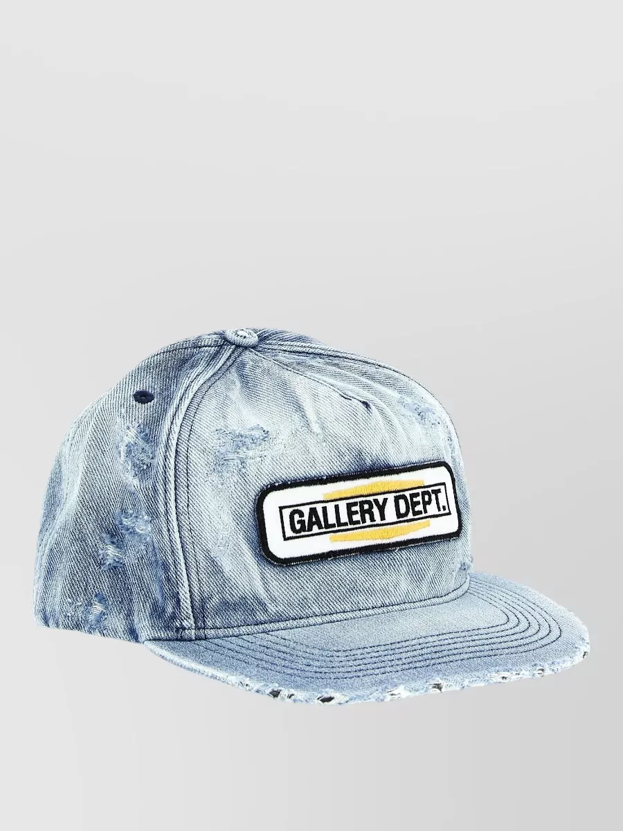 Gallery Dept. Distressed Denim Curved Brim Cap