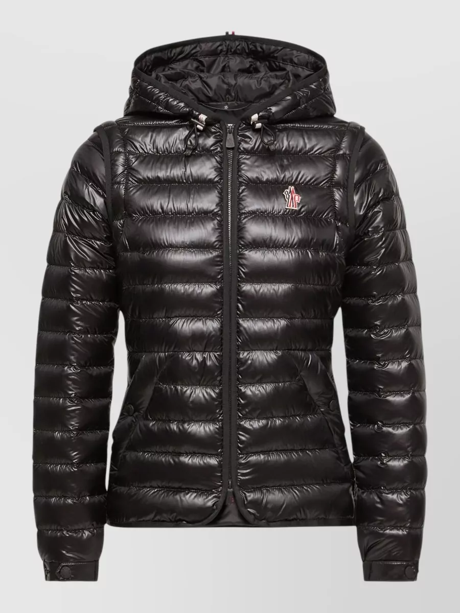 Moncler Karura Hooded Short Down Jacket Detachable Sleeves