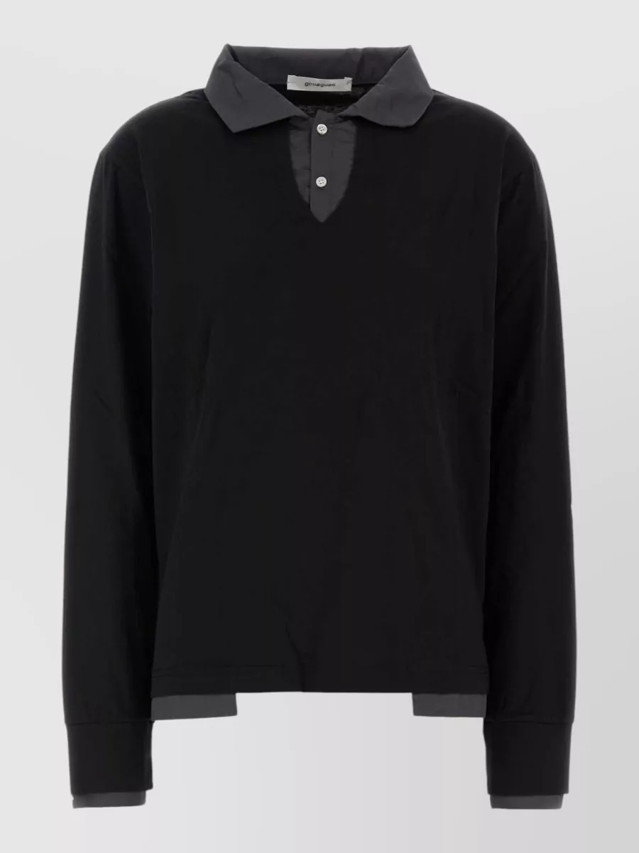 Gimaguas Cotton Long-Sleeve Polo Shirt