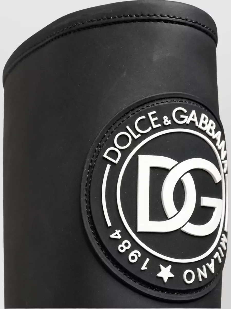 Dolce&Gabbana Rubberised Leather High Boots