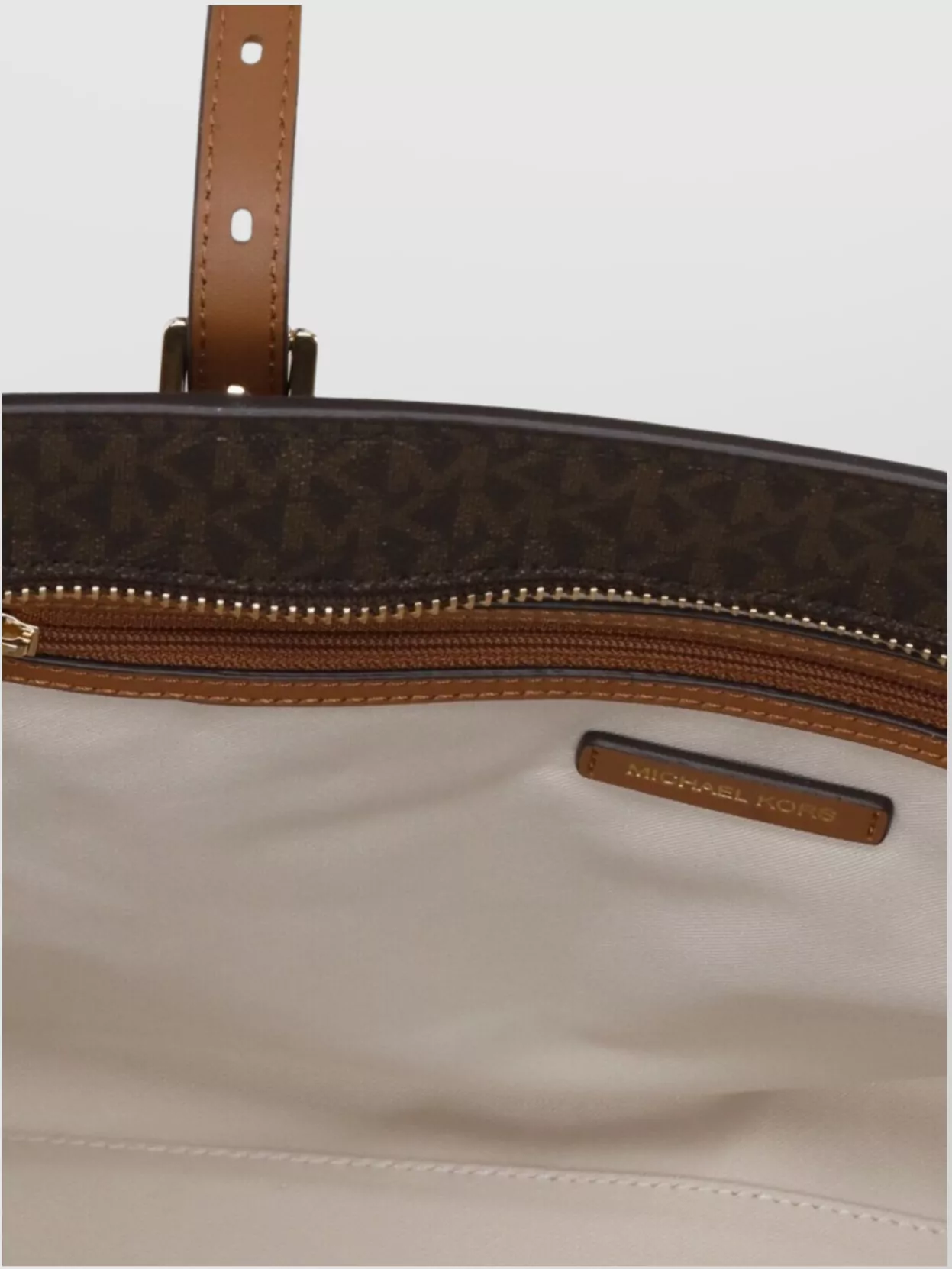 Michael Michael Kors Adjustable Strap Monogram Shoulder Bag