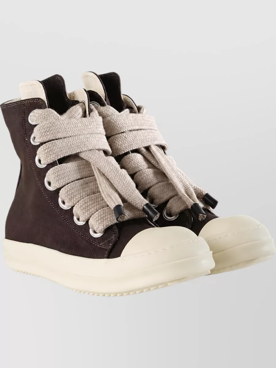 Rick Owens Drkshdw Denim High-Top Sneakers