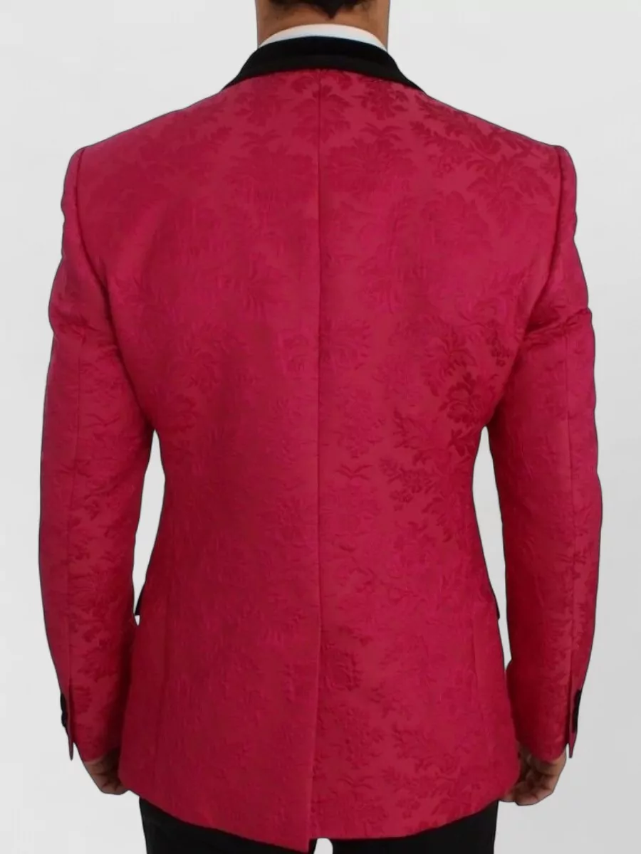 Dolce&Gabbana Silk Floral Brocade Slim Blazer