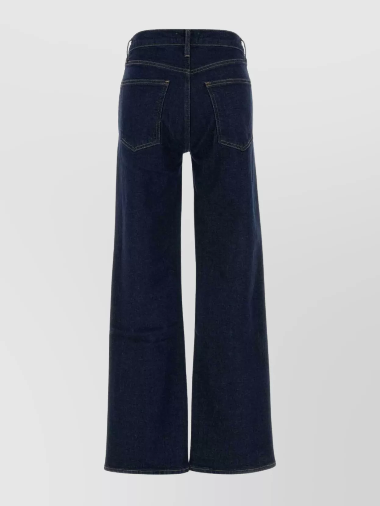 Agolde Wide Leg Stretch Denim Trousers In Blue