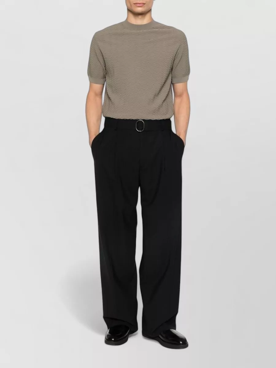 Emporio Armani Textured Knit Short-Sleeve Crew-Neck T-Shirt