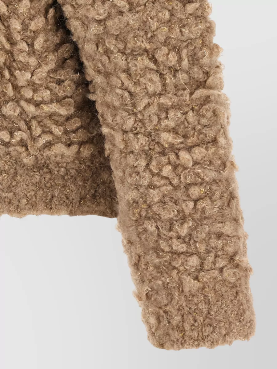Peserico Alpaca Wool Bouclé Bomber Jacket