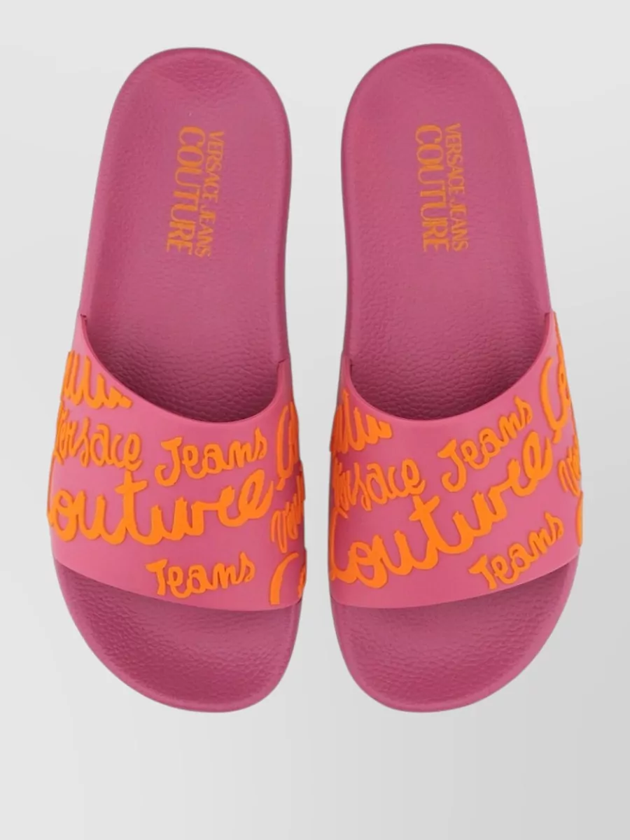 Versace Jeans Couture Logo Slide Sandals