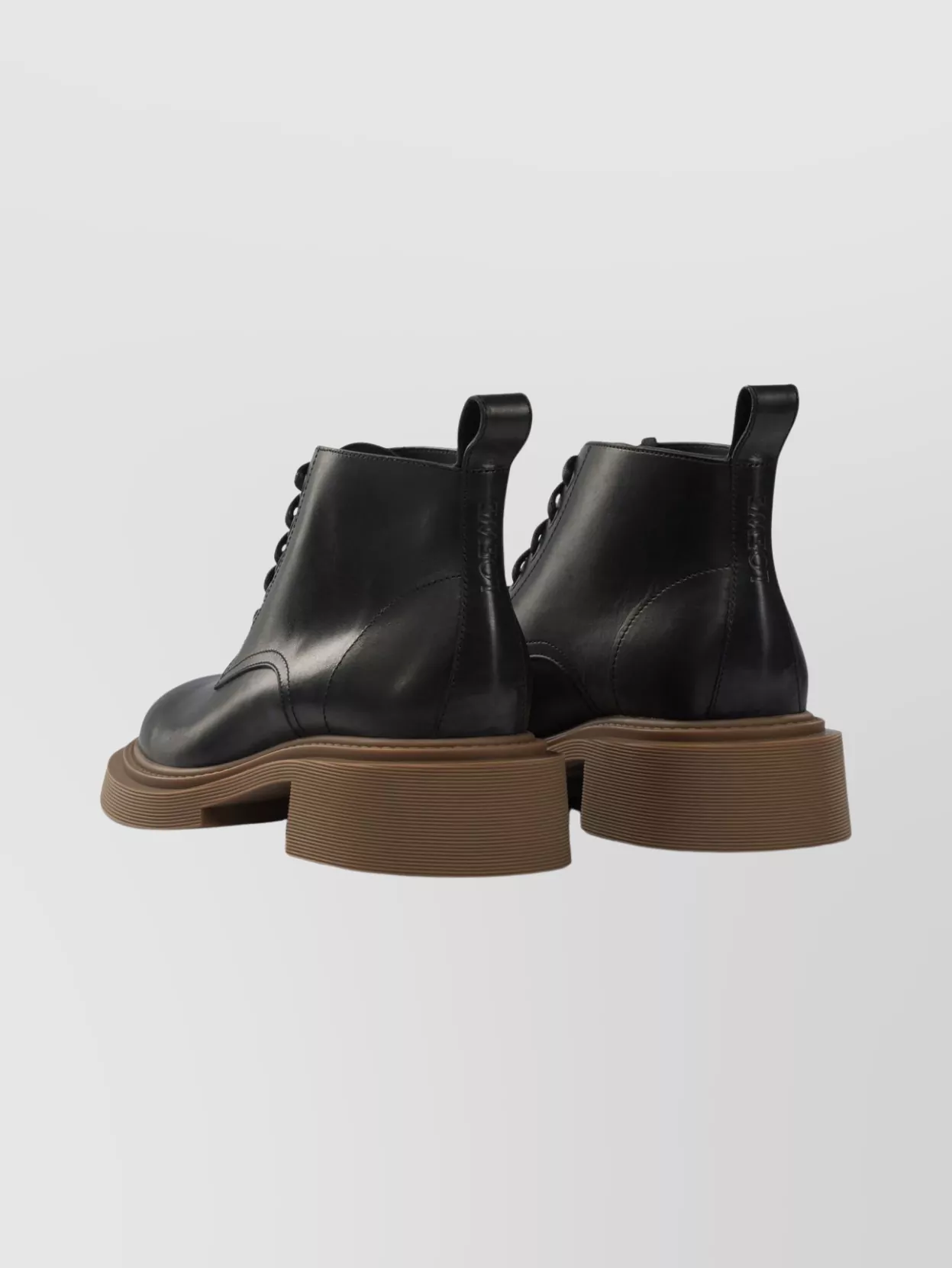 Loewe Chunky Sole Ankle Boots With Pull Tab