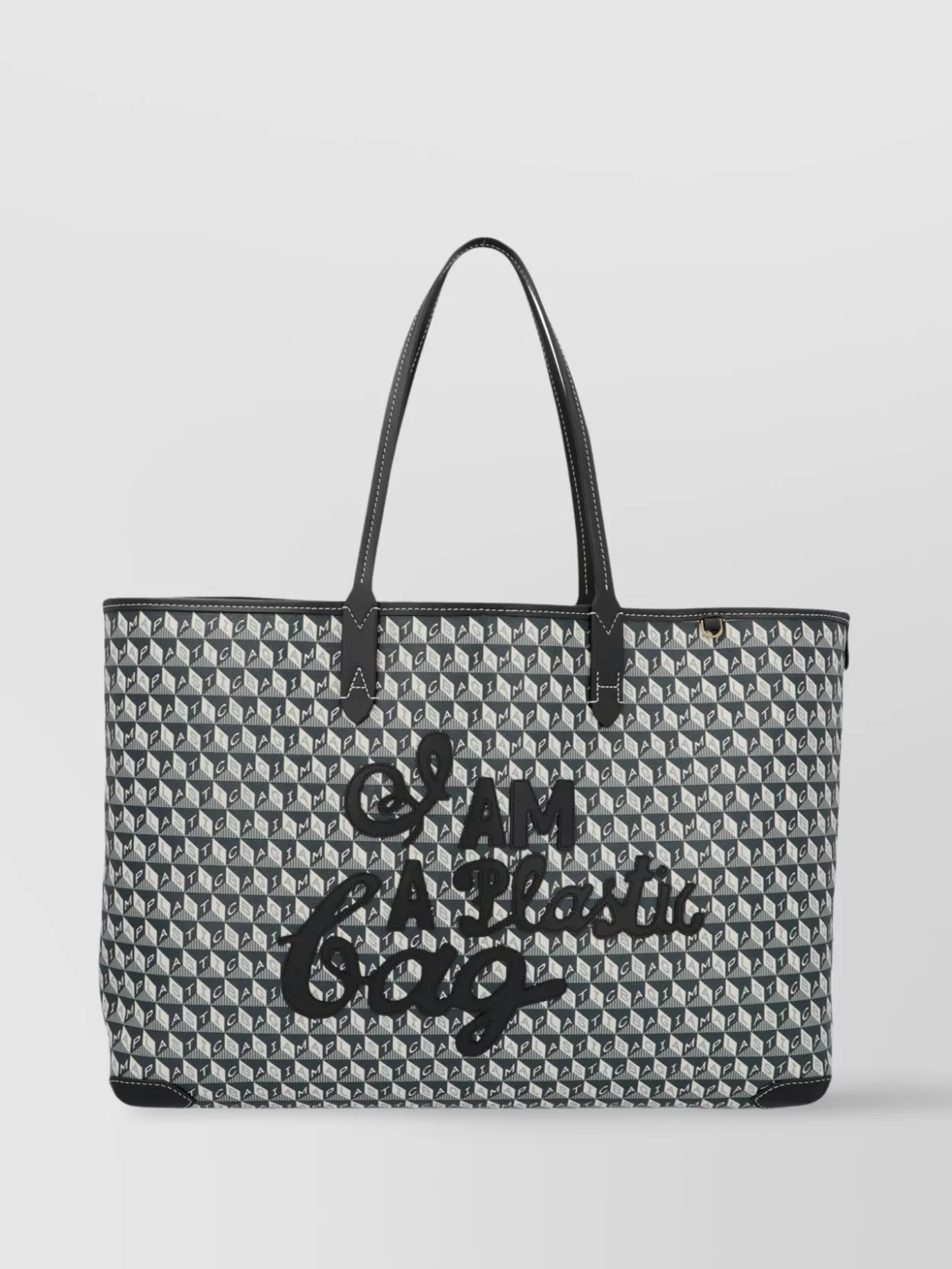 Shop Anya Hindmarch Shopper Bag With Top Handles And Graphic Print