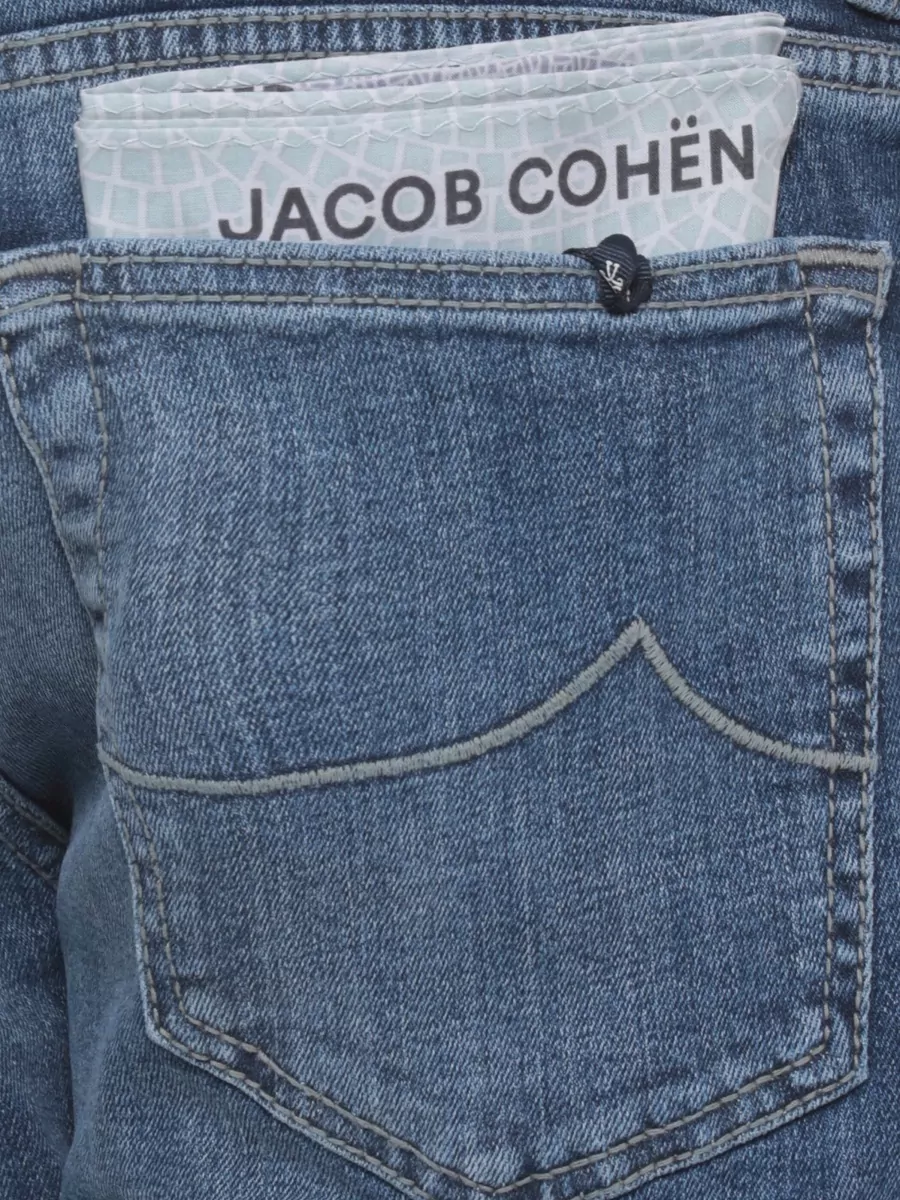 Jacob Cohen Straight Cut Cotton Jeans Five Pockets