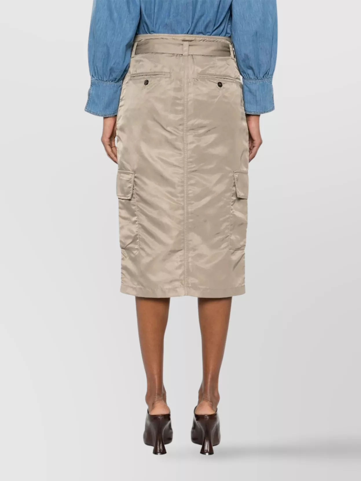 Pinko Utility Belted Skirt Cargo Pockets