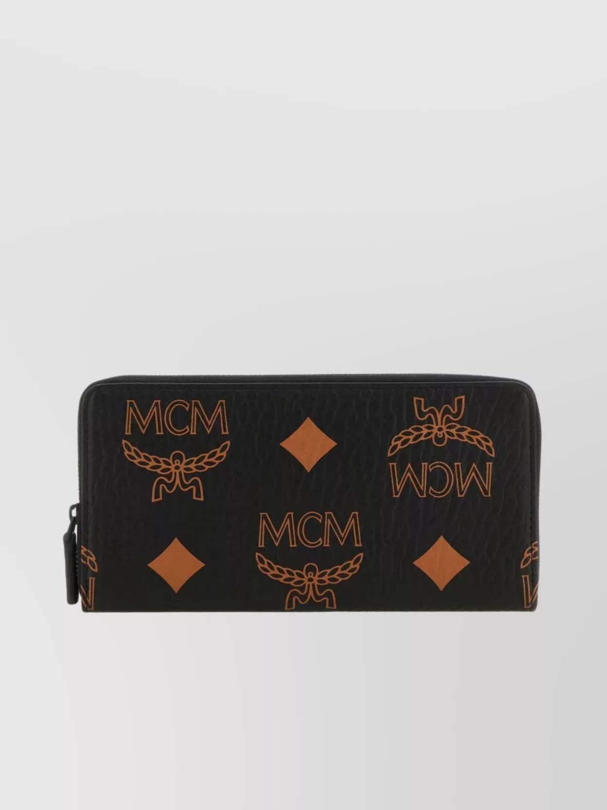 Shop Mcm Structured Leather Rectangular Wallet