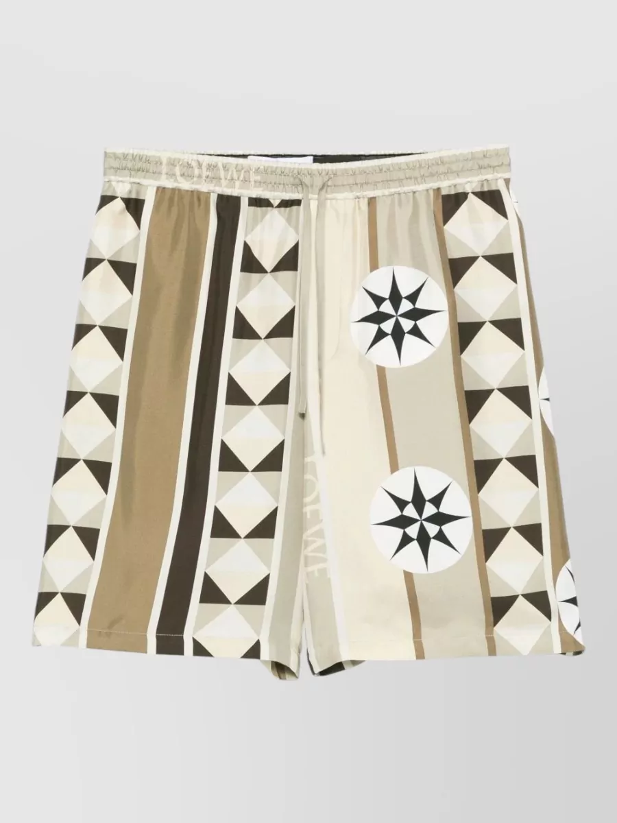 Loewe Paula's Ibiza printed silk tailored shorts