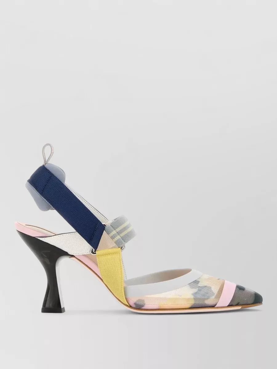 Fendi mesh slingback pumps