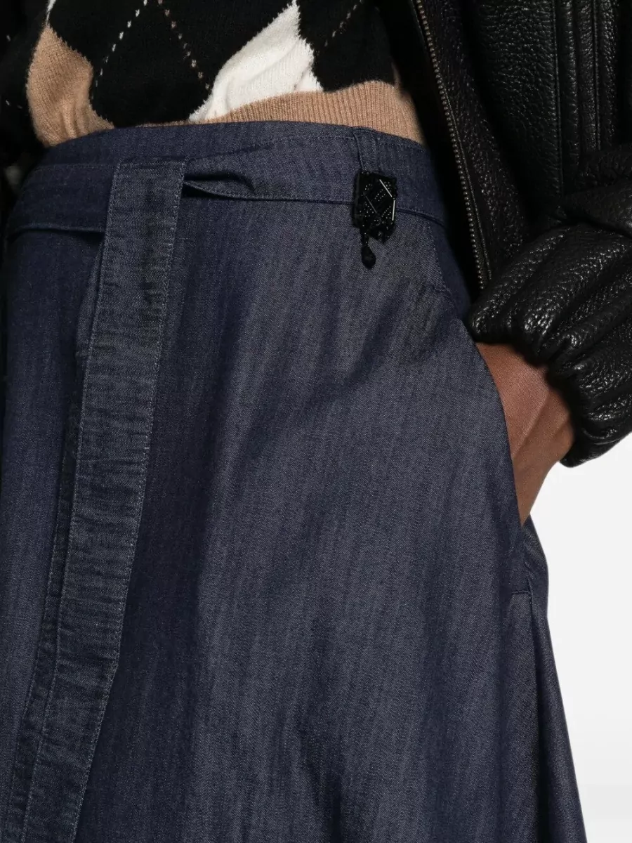 Max Mara Denim Flared Skirt