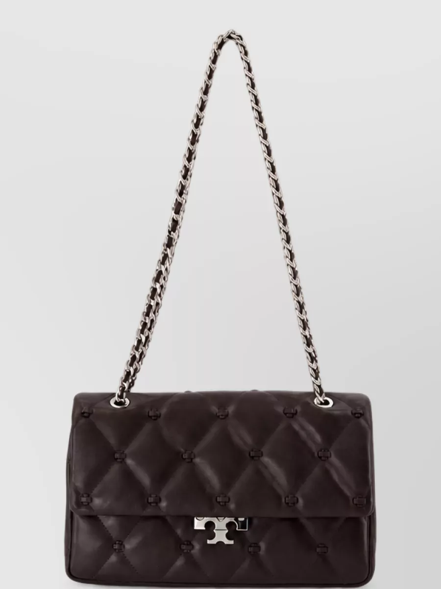 Tory Burch bunny knot leather clutch bag