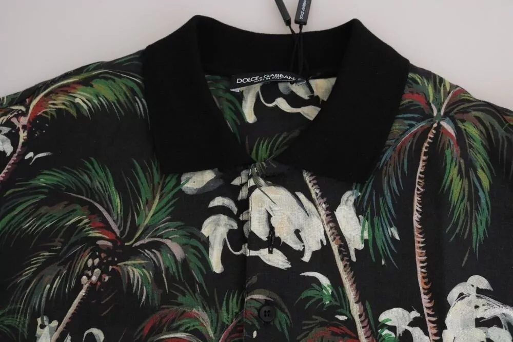 Dolce&Gabbana Printed Short-Sleeve Polo Shirt