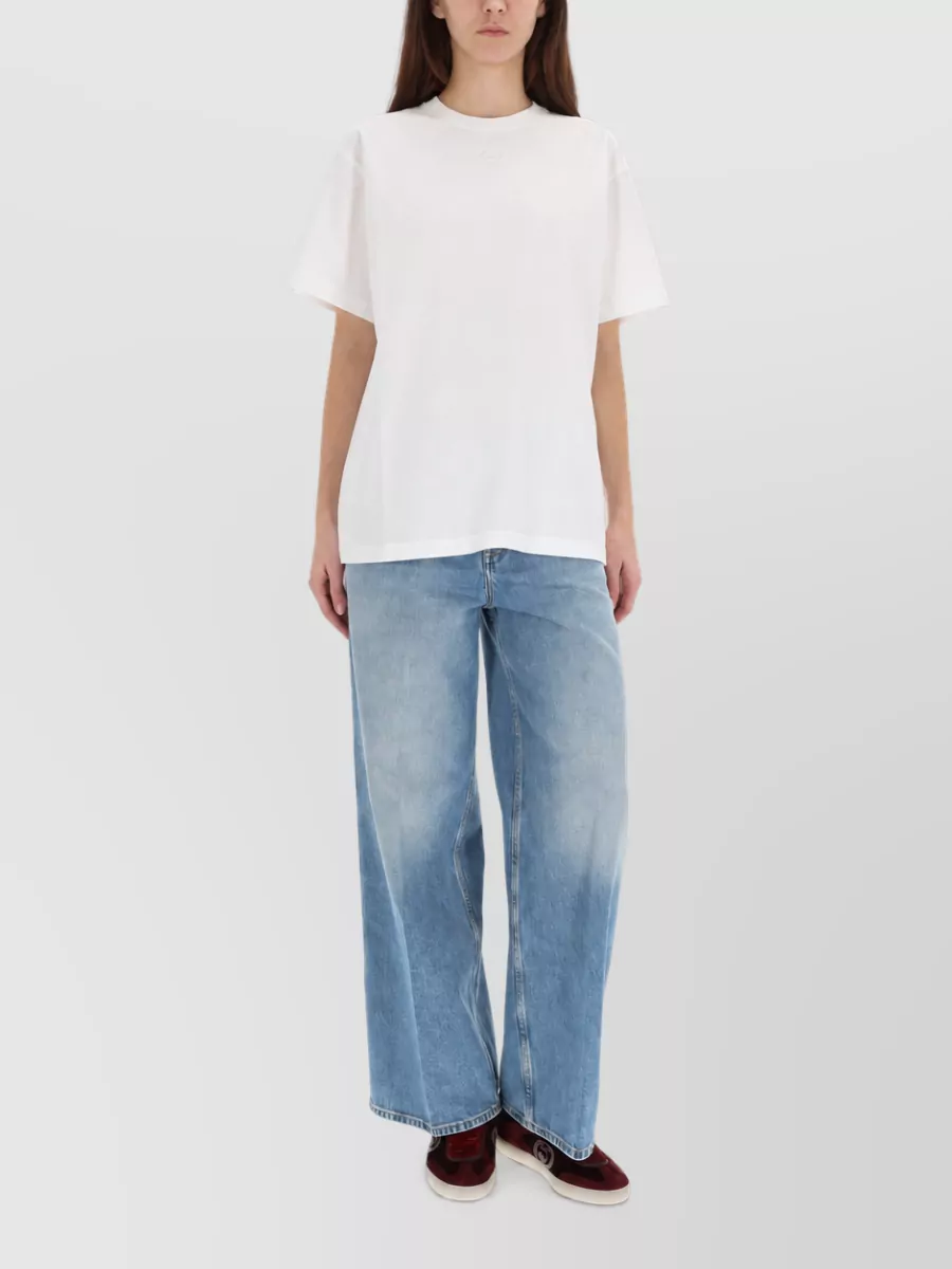 Gucci Cotton Logo Embroidered T-Shirt