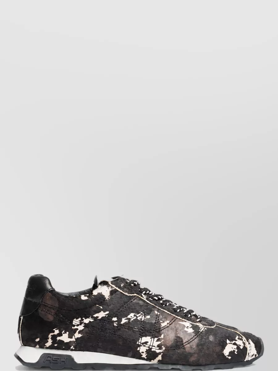 Ash Leather Lace-Up Sneakers
