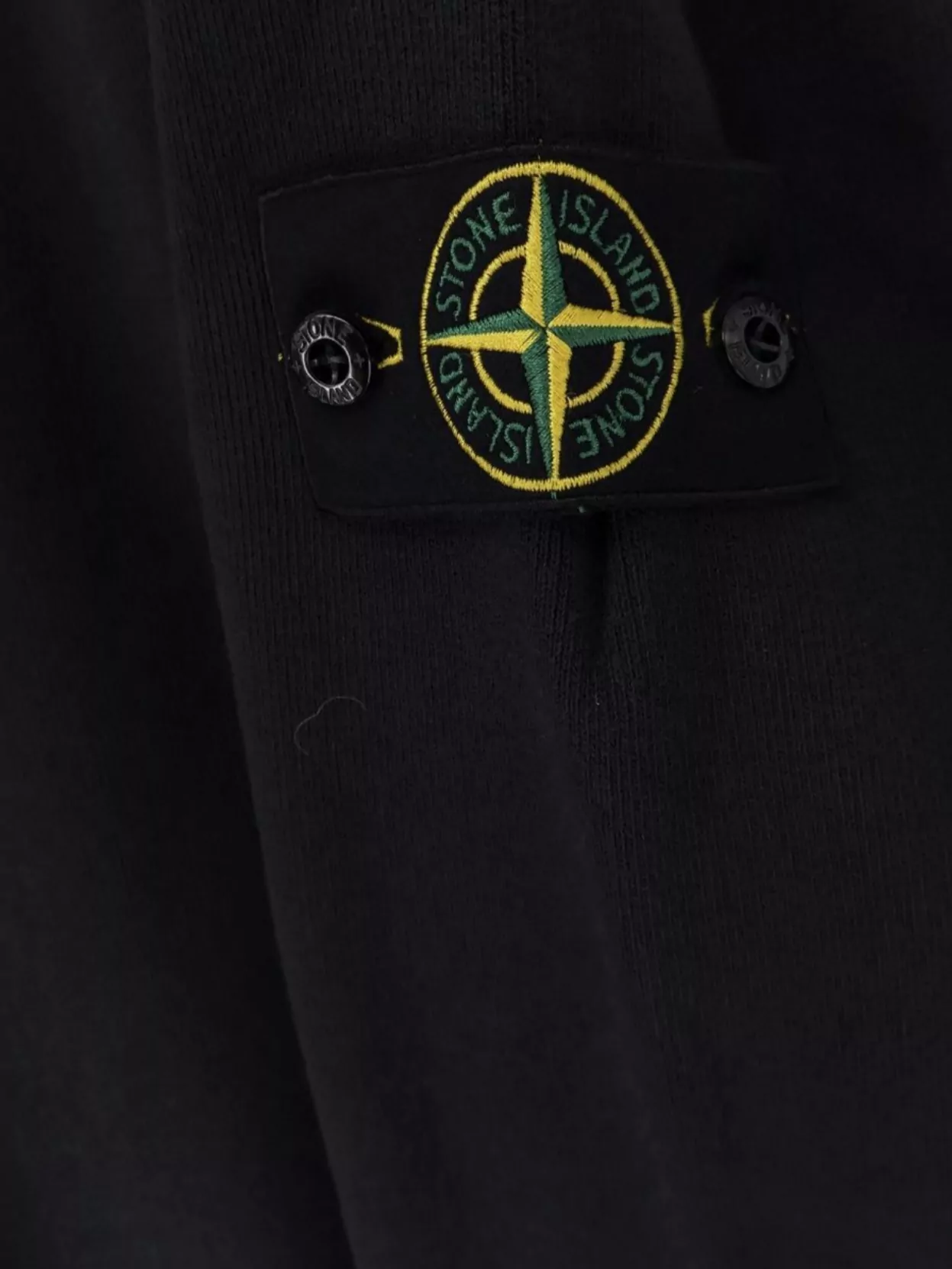 Stone Island Crew Neck Cotton Sweatshirt With Ribbed Trim