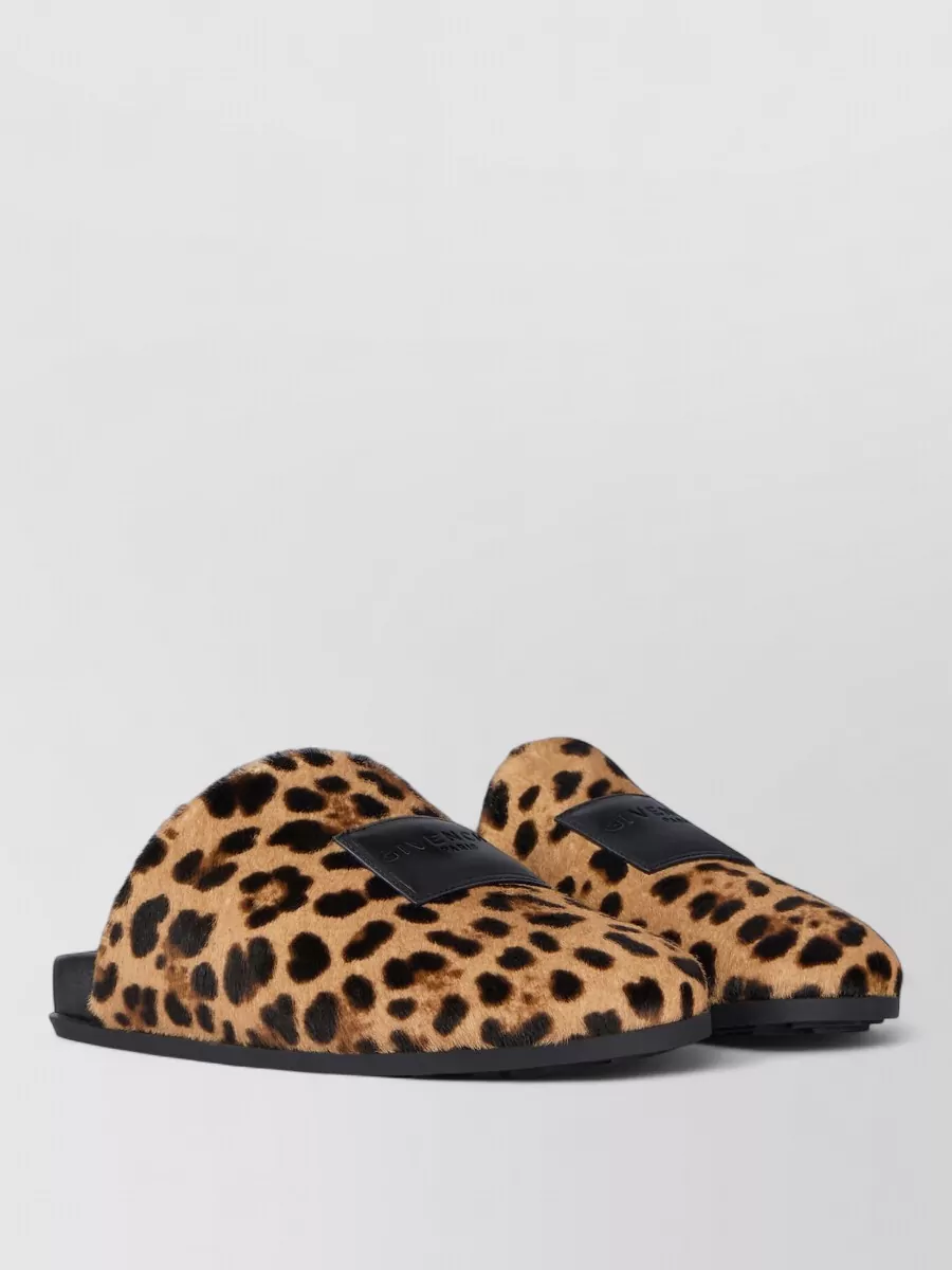 Givenchy leopard-print pony-effect leather flat mules