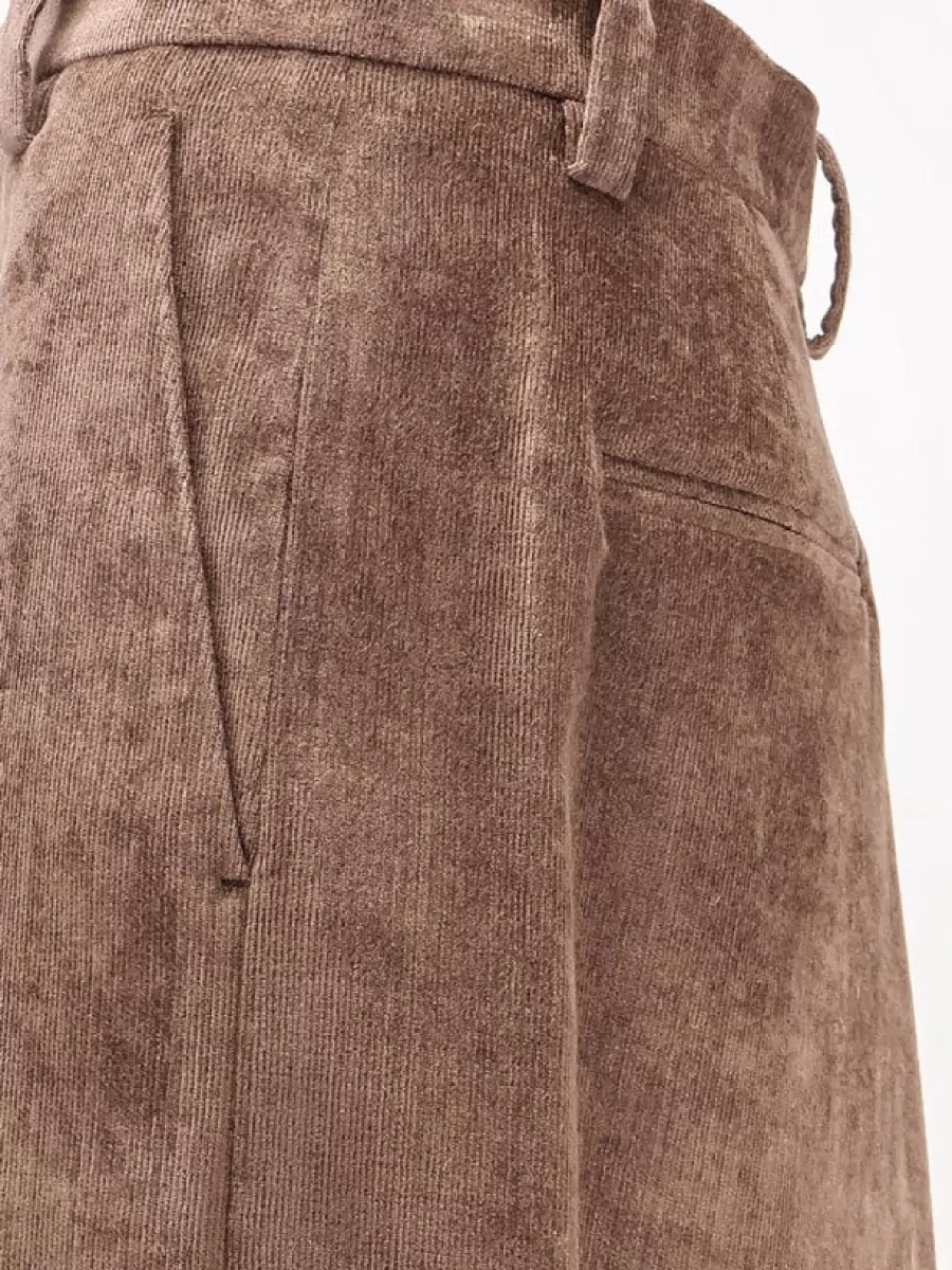 Brunello Cucinelli Cashmere-Blend Flared Wide-Leg Trousers