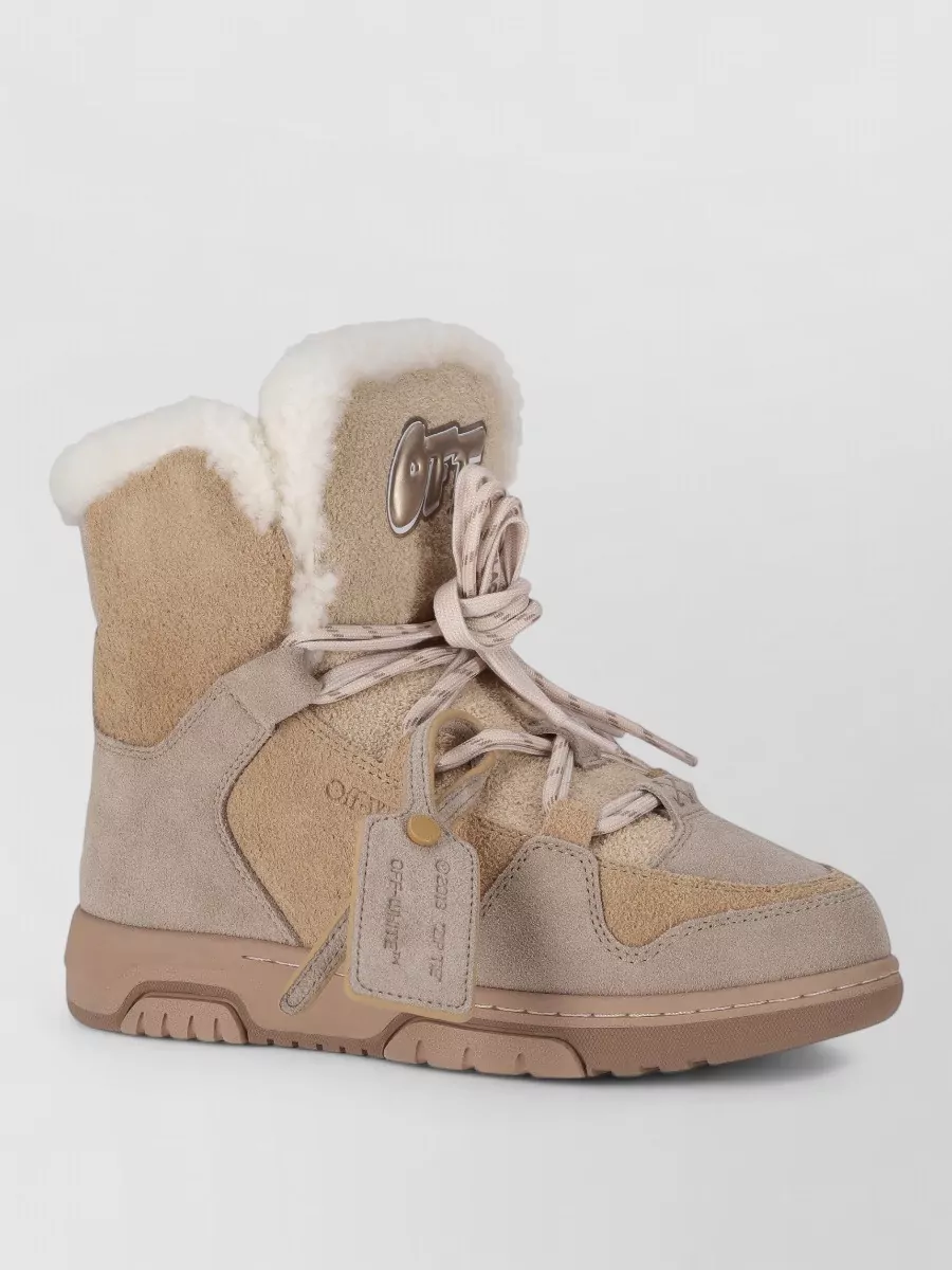 Off-White leather high-top sneakers