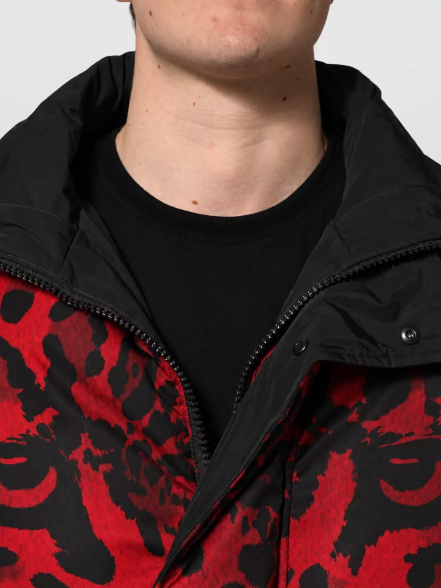 Dolce&Gabbana Reversible Animal Print Puffer Coat