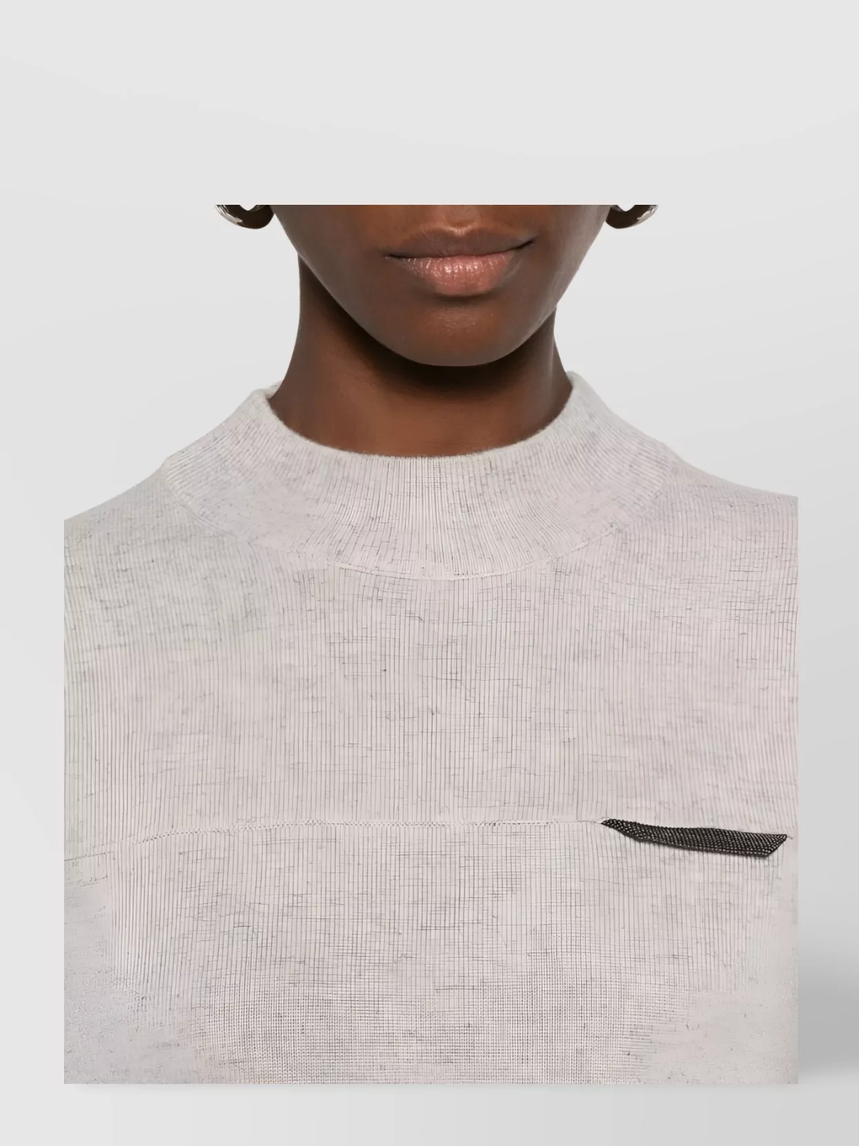Brunello Cucinelli Cashmere Crewneck Sweater Pocket Detail