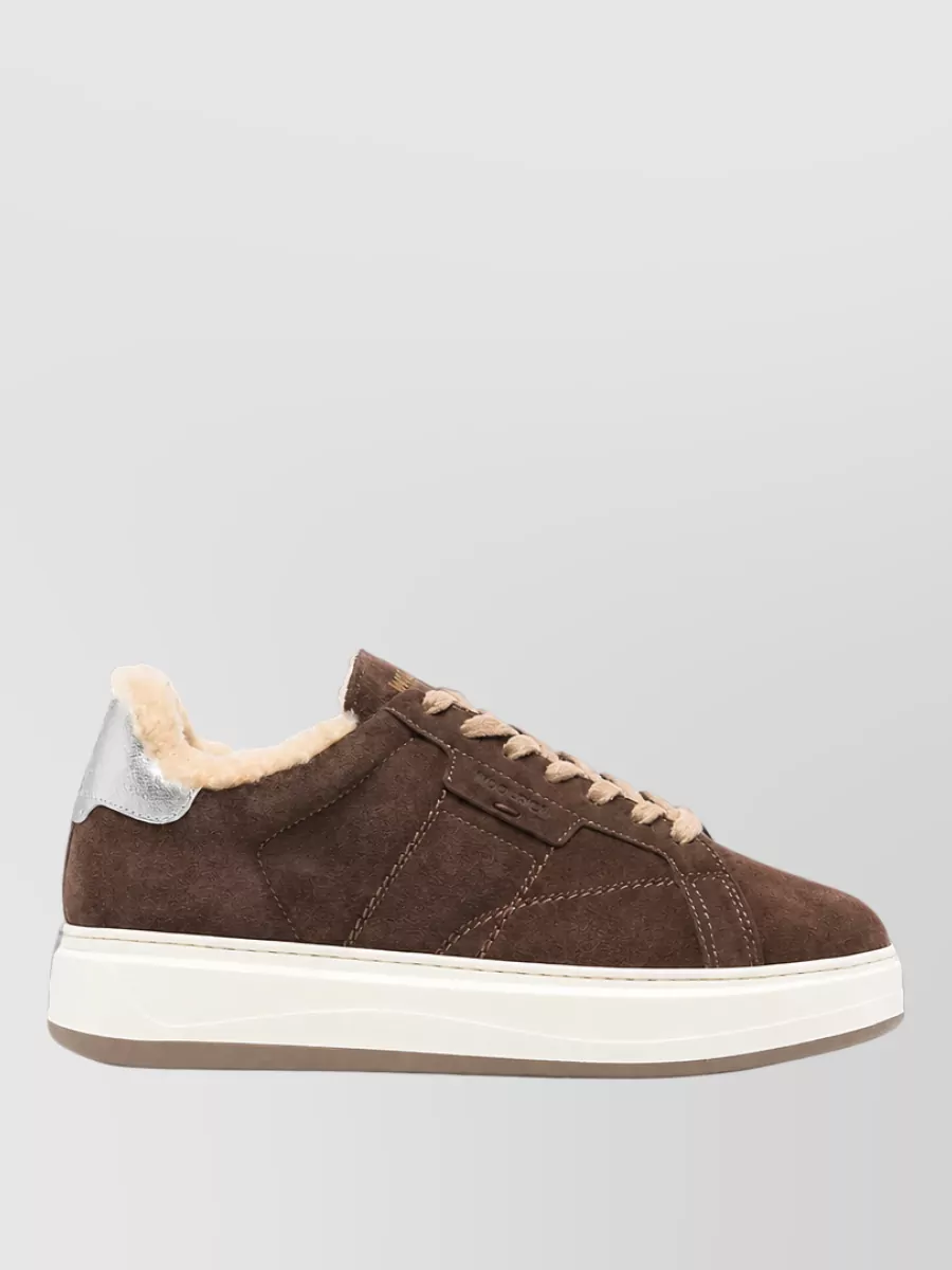 Woolrich Suede Shearling-Lined Lace-Up Shoes
