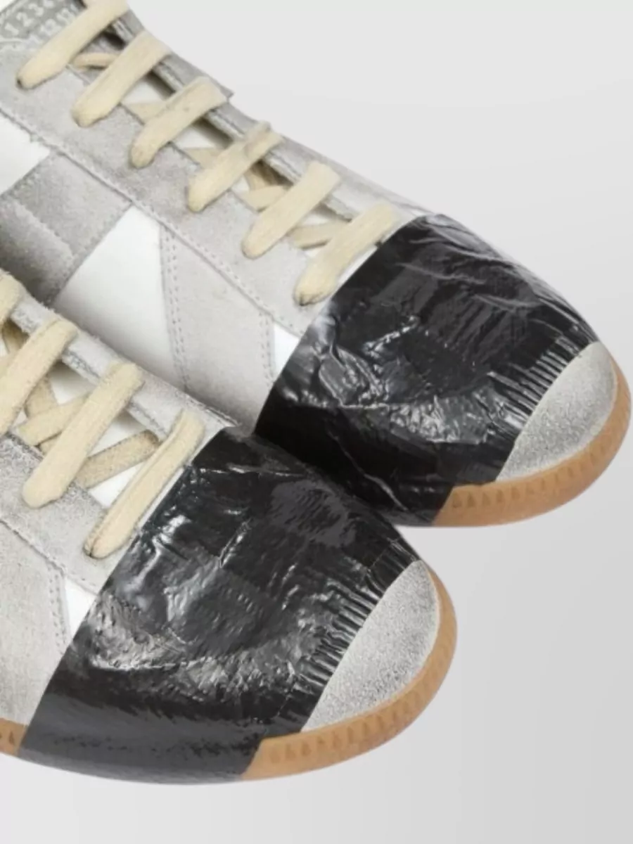 Maison Margiela Leather Lace-Up Sneakers