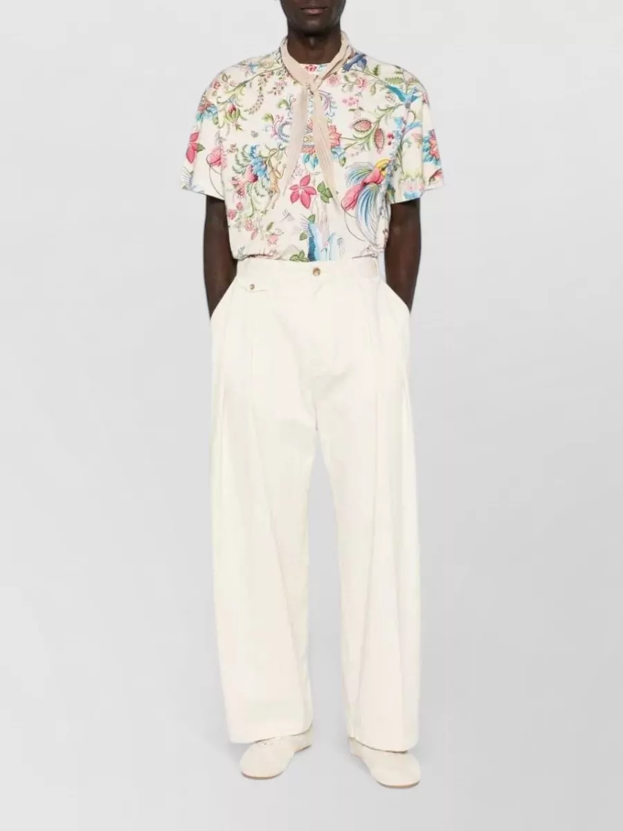 Etro Floral Print Cotton T-Shirt