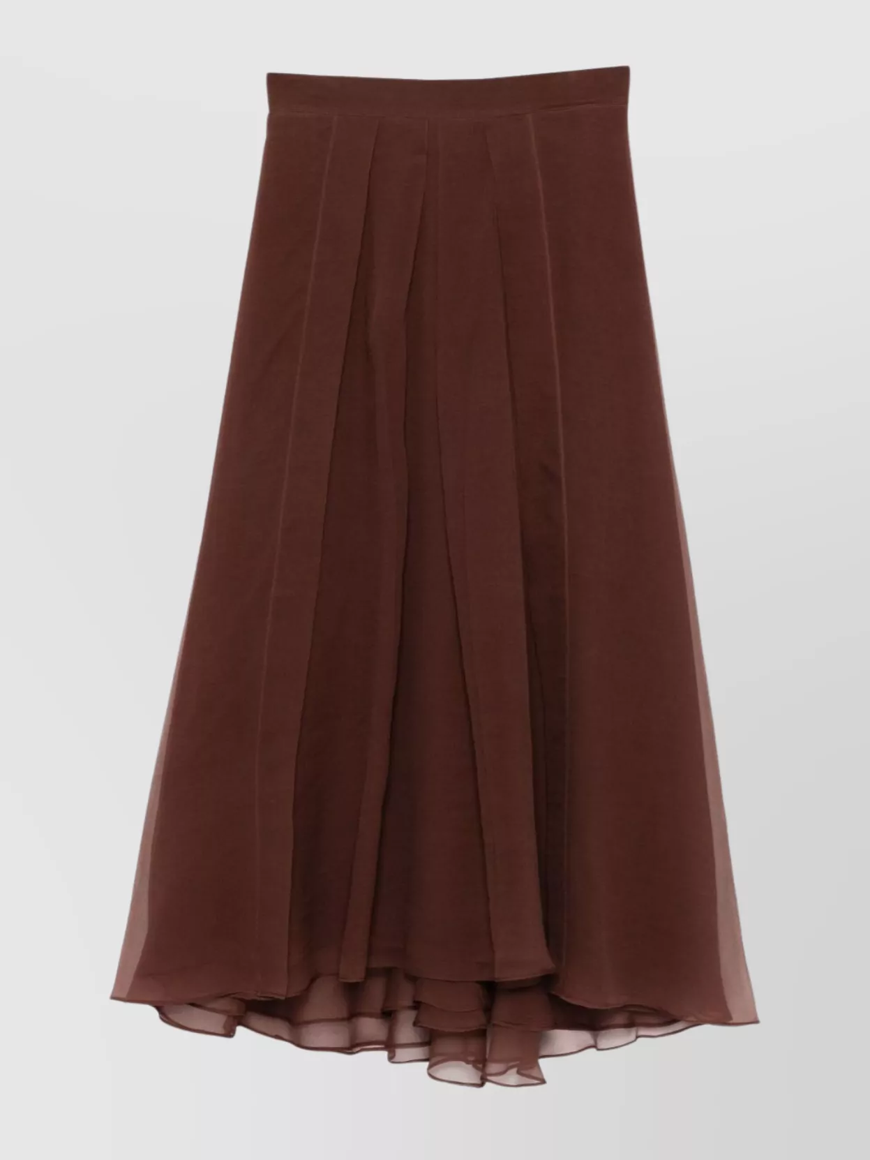 Brunello Cucinelli Long Silk Skirt With A-line Silhouette