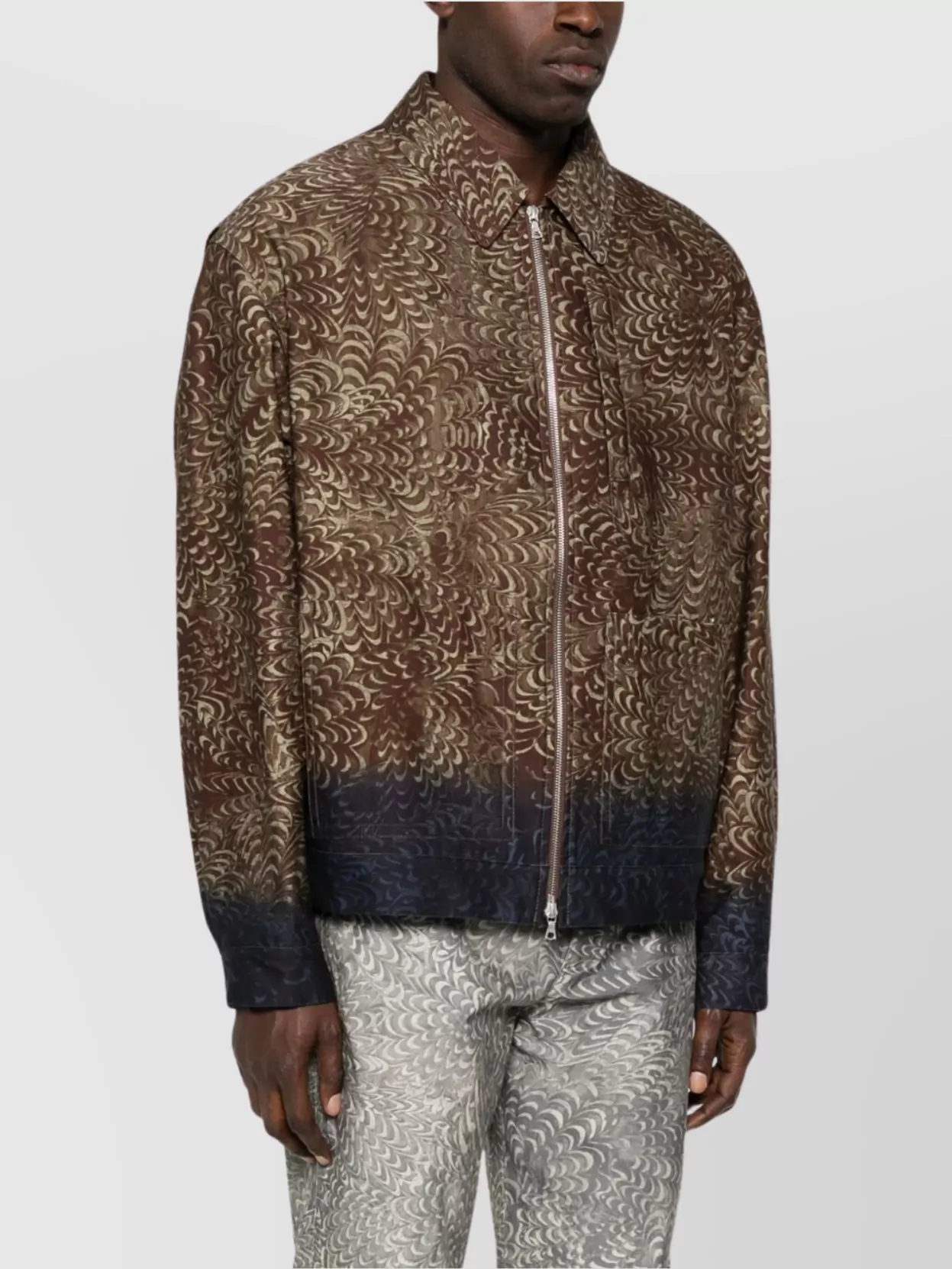 Dries Van Noten Blazer Patterned Multiple Pockets