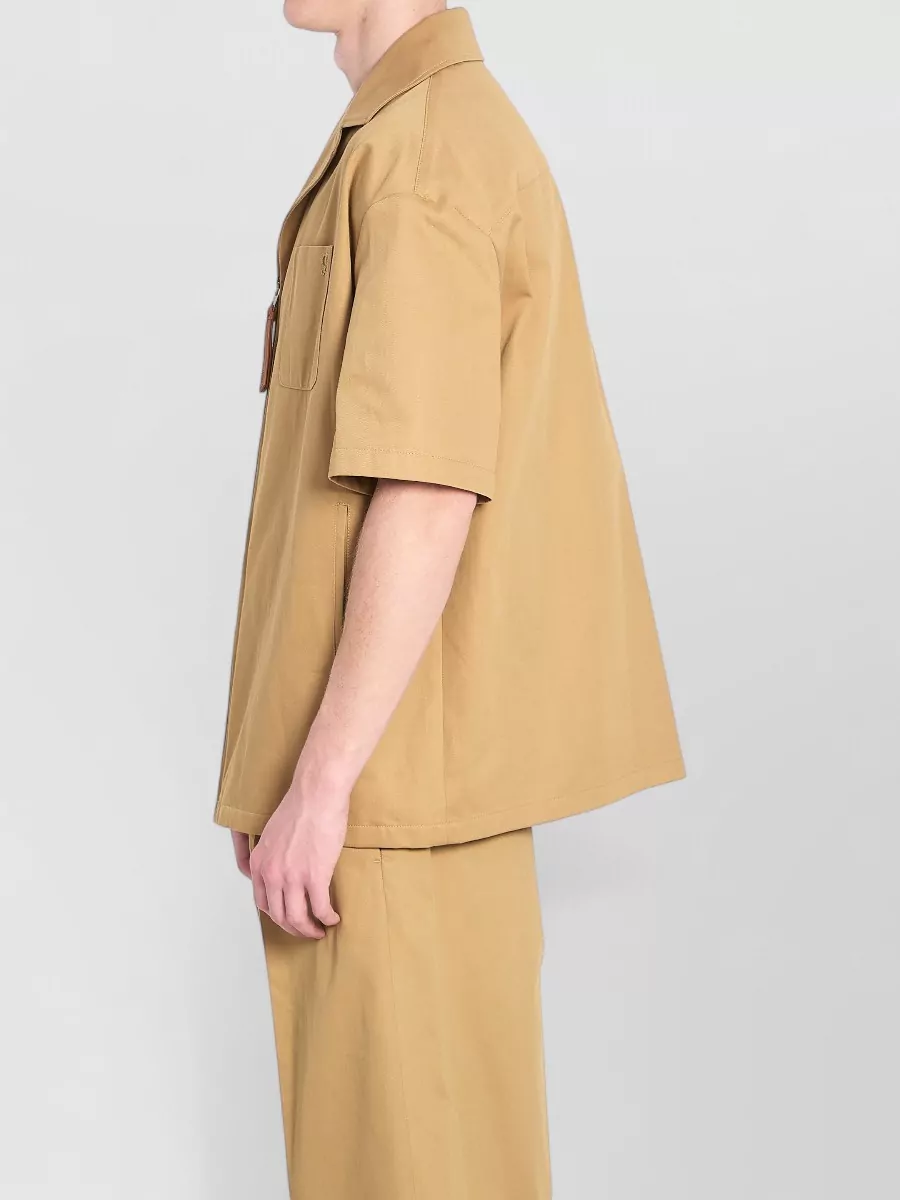 Loewe Camp Collar Cotton Short Sleeve Shirt