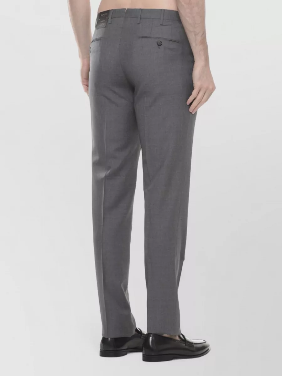 Incotex Virgin Wool Straight-Leg Trousers