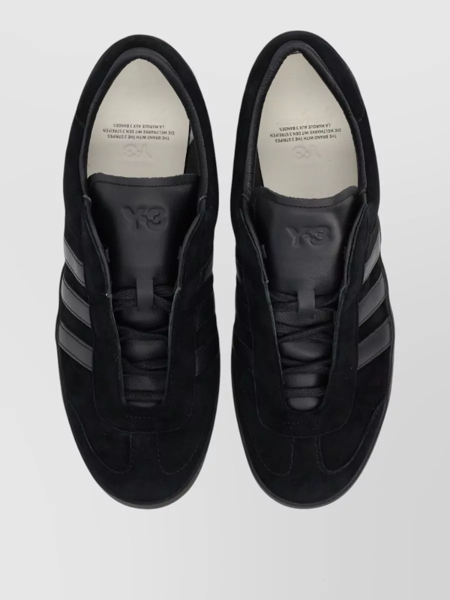 Y-3 Leather Lace-Up Sneakers